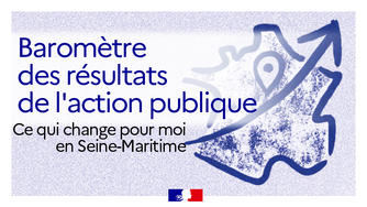 titre de la page avec logo du baromètre de l'action publique, représentant la carte de la france avec une fleche vers le haut